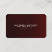 Aantrekkelijke roodachtige bruine stijlvolle moder visitekaartje (Achterkant)