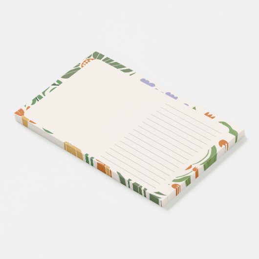 Aantrekkelijke  roze achtergrond met florale Chic Post-it® Notes (Schuin)