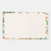 Aantrekkelijke roze achtergrond met florale Chic Post-it® Notes (Voorkant)