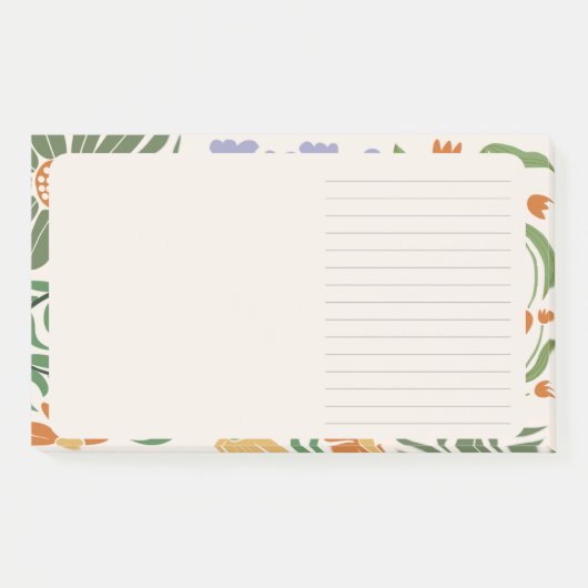 Aantrekkelijke  roze achtergrond met florale Chic Post-it® Notes (Voorkant)