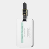 Aantrekkelijke Simple Plain Professional Modern Bagagelabel (Voorkant verticaal)