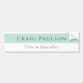 Aantrekkelijke Simple Plain Professional Modern Bumpersticker (Voorkant)