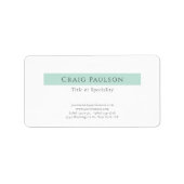 Aantrekkelijke Simple Plain Professional Modern Etiket (Voorkant)