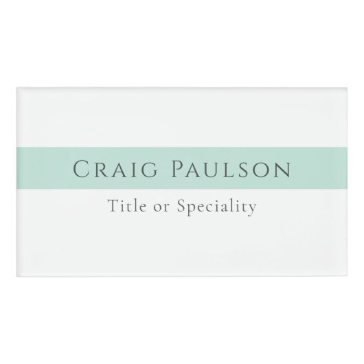 Aantrekkelijke Simple Plain Professional Modern Naambadge (Voorkant)