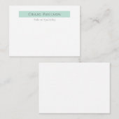 Aantrekkelijke Simple Plain Professional Modern Notitiekaartje (Voorkant / Achterkant)