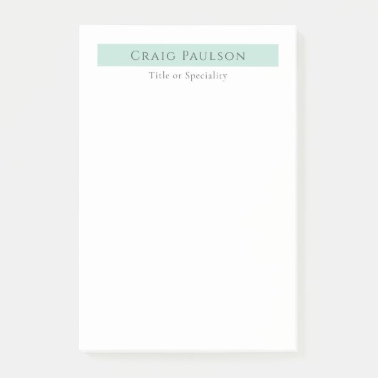 Aantrekkelijke Simple Plain Professional Modern Post-it® Notes (Voorkant)