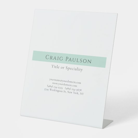 Aantrekkelijke Simple Plain Professional Modern Reclamebord Met Voetstuk (Voorkant)