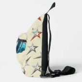 Aantrekkelijke spooky gaming schedel Beige Sling Bag (Rechts)