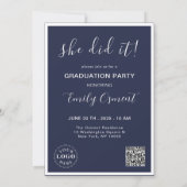 Aantrekkelijke stijlvolle Afstuderen Invitation Sj Kaart (Achterkant)