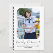 Aantrekkelijke stijlvolle Afstuderen Invitation Sj Kaart (Voorkant)