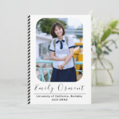 Aantrekkelijke stijlvolle Afstuderen Invitation Sj Kaart (Staand voorkant)