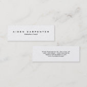 Aantrekkelijke trendy stijlvolle moderne minimalis mini visitekaartje (Voorkant / Achterkant)