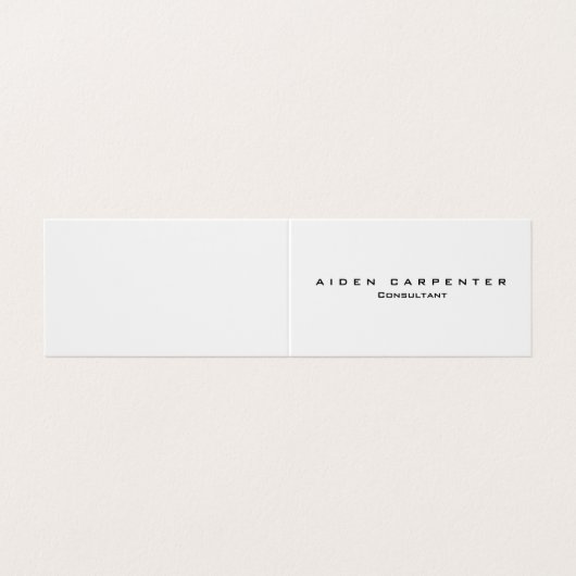 Aantrekkelijke trendy stijlvolle moderne minimalis visitekaartje (Buitenkant ongevouwen)