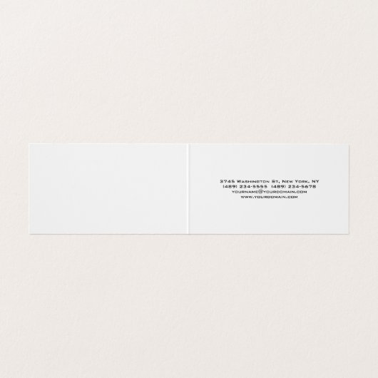 Aantrekkelijke trendy stijlvolle moderne minimalis visitekaartje (Binnenkant ongevouwen)