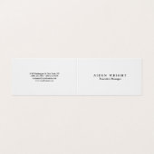 Aantrekkelijke trendy stijlvolle moderne minimalis visitekaartje (Buitenkant ongevouwen)