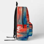 Aantrekkelijke unieke kleuren Hand geschilderde ro Bedrukte Rugzak (Links)
