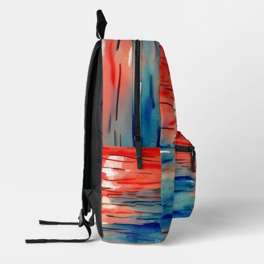 Aantrekkelijke unieke kleuren Hand geschilderde ro Bedrukte Rugzak (Links)