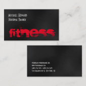 Aantrekkelijke unieke zwart grijs rode personal tr visitekaartje (Voorkant / Achterkant)