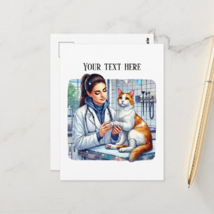 Aantrekkelijke veterinaire praktijk aanpasbaar briefkaart