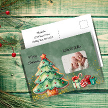 Aantrekkelijke Waterverf kerstboom foto