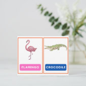 Aantrekkelijke Wild Animal Flashcards Briefkaart (Staand voorkant)