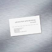 Aantrekkelijke zwart wit moderne minimalistische v magnetisch visitekaartje (Voorbeeld)