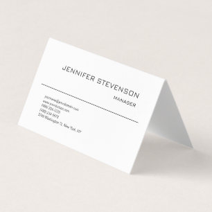 Aantrekkelijke zwart wit moderne minimalistische v visitekaartje