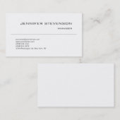 Aantrekkelijke zwart wit moderne minimalistische v visitekaartje (Voorkant / Achterkant)