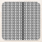 Aantrekkelijke zwart-wit patroon foto kartonnen onderzetters (Voorkant)