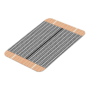 Aantrekkelijke zwart-wit patroon foto magneet