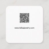 aantrekkelijke zwarte vrouwenoorpas vierkante visitekaartje (Achterkant)