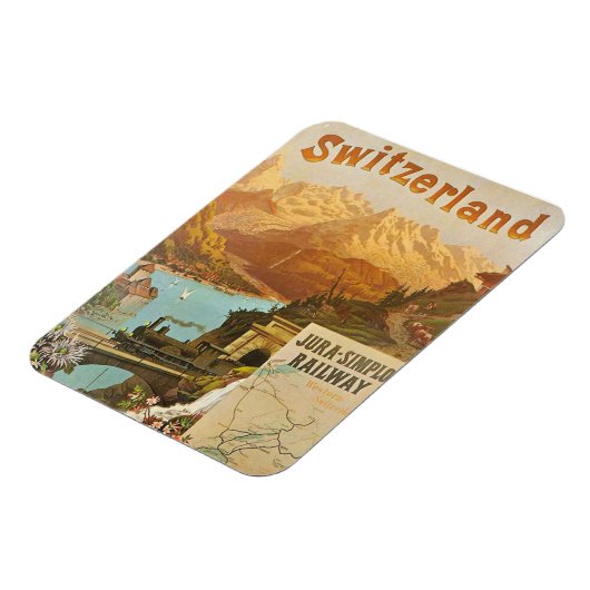 Aantrekkelijke Zwitserse landschappen Jura Simplon Magneet (Linkerzijde)
