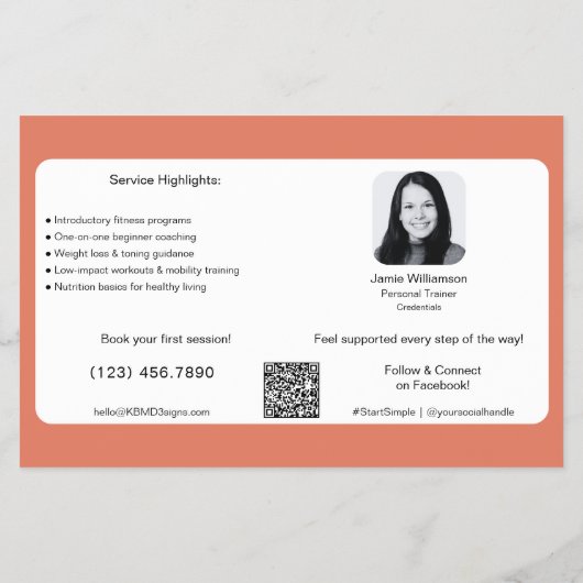 Aantrekken van beginners tot fitness - Personal Tr Flyer (Achterkant)