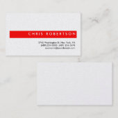 Aantrekkend Visitekaartje met rode streep (Voorkant / Achterkant)