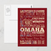 Aantrekkingen en beroemde plaatsen in Omaha, Nebra Briefkaart (Voorkant / Achterkant)