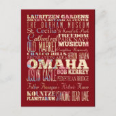 Aantrekkingen en beroemde plaatsen in Omaha, Nebra Briefkaart (Voorkant)