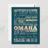 Aantrekkingen en beroemde plaatsen in Omaha, Nebra Briefkaart (Voorkant / Achterkant)