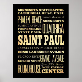 Aantrekkingen en beroemde plaatsen in St. Paul, Mi Poster