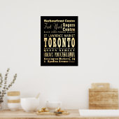 Aantrekkingen en beroemde plaatsen in Toronto, Ont Poster (Keuken)