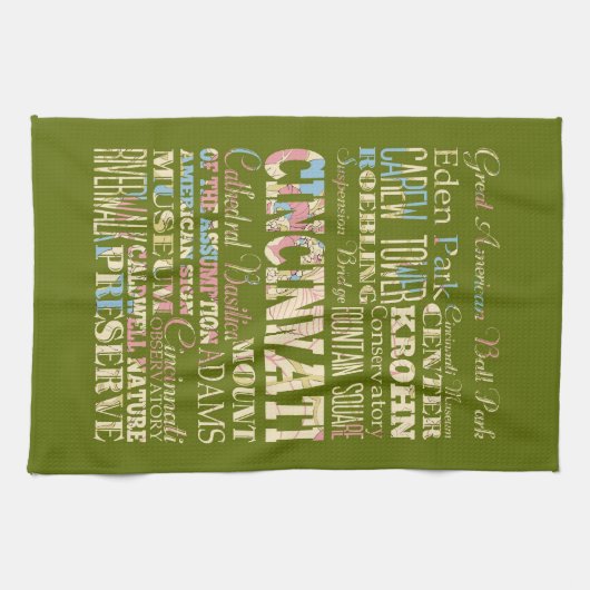 Aantrekkingen en beroemde plaatsen van Cincinnati, Theedoek (Horizontaal)