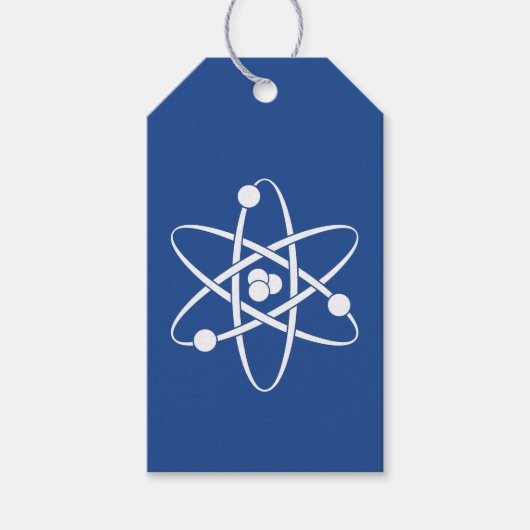 Aantrekkingskrachten in blauwe cadeaubijlage cadeaulabel (Voorkant)