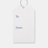 Aantrekkingskrachten in blauwe cadeaubijlage cadeaulabel (Achterkant)