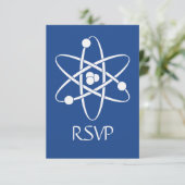 Aantrekkingskrachten in Blauwe RSVP Kaart (Staand voorkant)