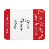 Aantrekkingskrachten in Cherry Save-the-Date Magne Magneet (Horizontaal)