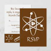 Aantrekkingskrachten in Chocolade RSVP Kaart (Voorkant / Achterkant)