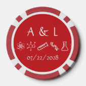 Aantrekkingskrachten in kersen poker chips (Achterkant)