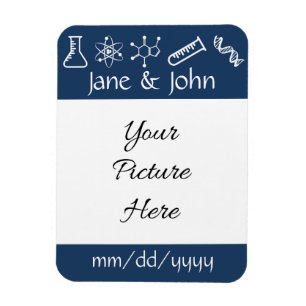 Aantrekkingskrachten in Navy Save-the-Date Magneet