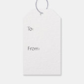 Aantrekkingskrachten in oranje cadeautag cadeaulabel (Achterkant)