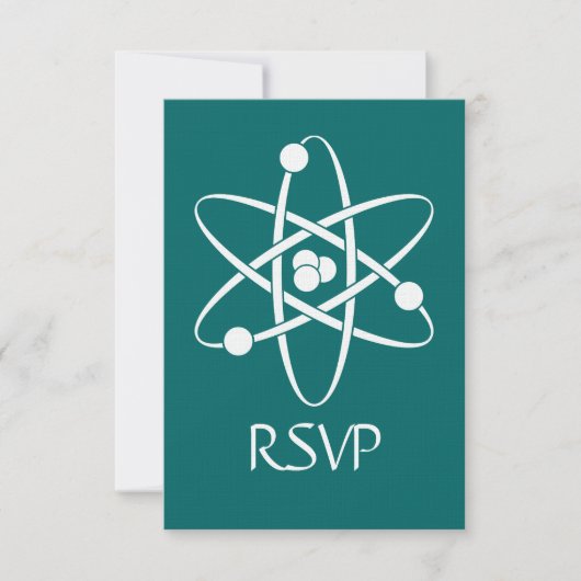 Aantrekkingskrachten in Teal RSVP Kaart (Voorkant)