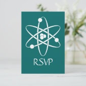 Aantrekkingskrachten in Teal RSVP Kaart (Staand voorkant)